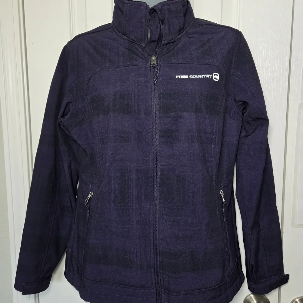 Free Country Ladies SM Purple Faux Fur Lined Jacket Winter Snow Lodge Cozy EUC